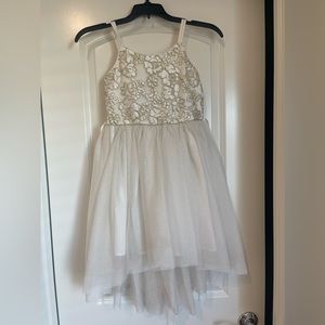 Girls Cream/Gold dress